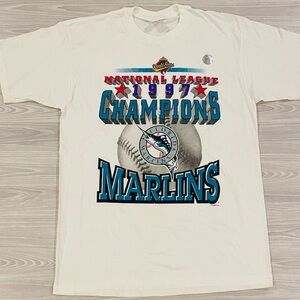 Vintage 1997 Florida Marlins National League Shirt World Series Men’s Size XL